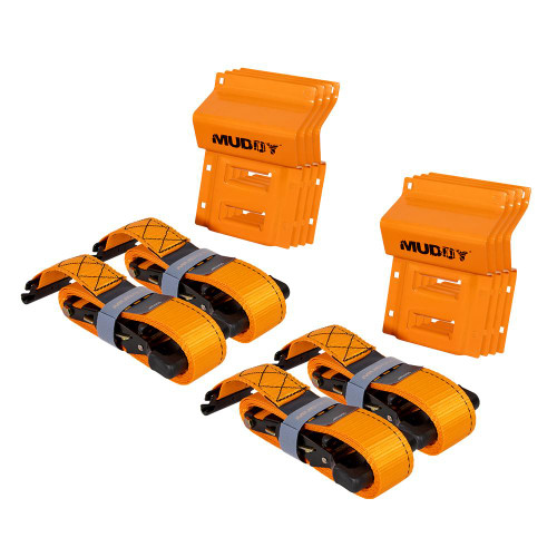 Muddy UTV Wheel Chock Tie-Down Kit - Orange, 4-Pack