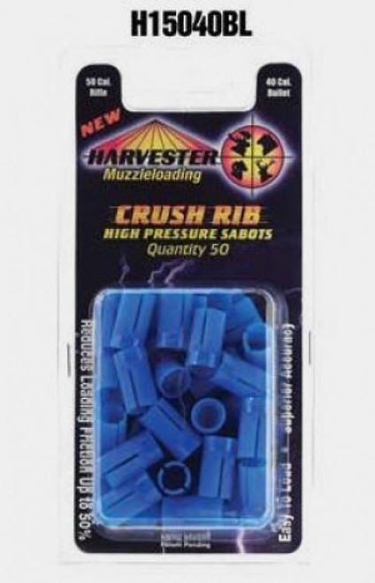 Harvester Muzzleloading 50 Caliber Crush Rib Sabot for .40 Caliber Bullets Pack of 50
