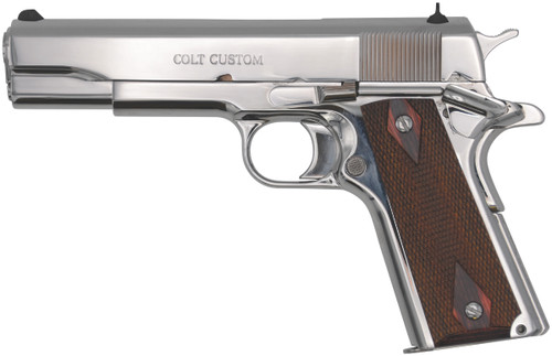 Colt 1911 Government 45 ACP 5" Bright Stainless 8+1 Blemished
