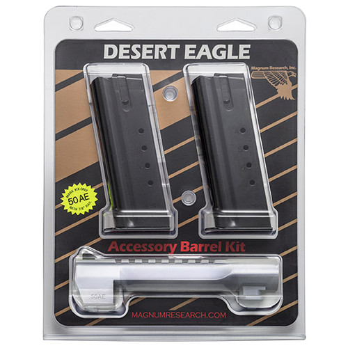 Magnum Research Desert Eagle Mark XIX .50 AE Conversion Kit - 6" Brushed Chrome Barrel & 2 Magazines