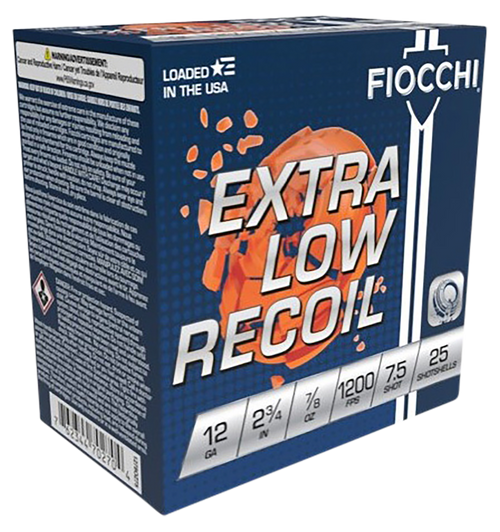 Fiocchi 12 Gauge Ammo 2-3/4" #7.5 Lead Shot 7/8 oz Box of 25 Fiocchi 12 Gauge Ammo 2-3/4" #7.5 Lead Shot 7/8 oz Box of 25