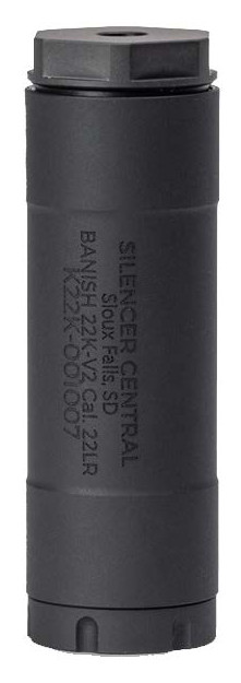 Banish Suppressors BANISH 22K V2 Rimfire Suppressor .22 LR Titanium Black