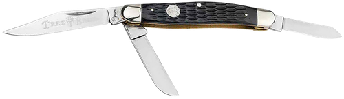 Boker 110856 Stockman Pocket Knife Large Clip Point/Sheepsfoot/Spey Plain D2 Steel Blade Black Jigged Bone Handle