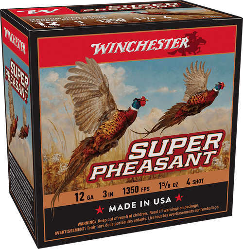 Winchester Super-X Super Pheasant 12 Gauge Ammo 3" 1-5/8 oz #4 Shot Box of 25