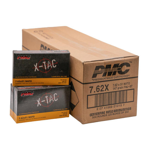 PMC X-Tac 7.62x51mm NATO Ammo 147 Grain Full Metal Jacket Boat Tail Box of 20