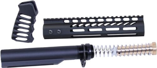 Guntec USA AR-15 9" Pistol Brace Build Kit & Buffer Tube - Black