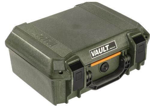 Pelican Vault V200 Medium Pistol Case with Foam - OD Green