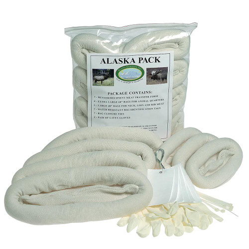 Alaska Game Bags Alaska Pack Large Game Bag Kit with Tag Ties and Gloves - 7 Count