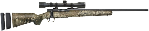 Mossberg Patriot Super Bantam Bolt Action Rifle 350 Legend 22" Matte Blued Fluted Threaded Barrel Matte Blued Receiver Adjustable Length of Pull TrueTimber Strata Synthetic Stock
