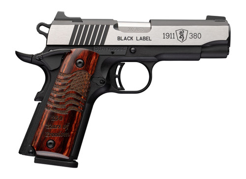 Browning 1911-380 Black Label Medallion Pro 250 380 ACP 3.63" Blackened Stainless 8+1