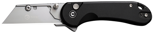 CIVIVI C23039B-1 Elementum Utility Pocket Knife 6Cr13 Stainless Steel Blade Black Aluminum Handle