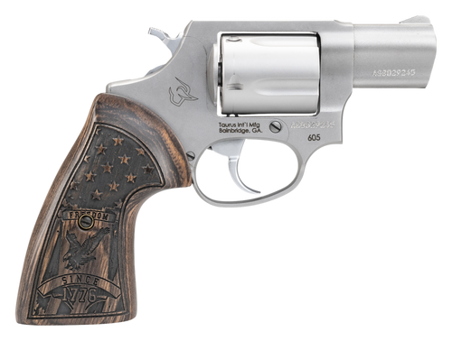 Taurus 605 357 Magnum/.38 Special Revolver 2" Stainless Steel Barrel 5 Round Walnut Grip