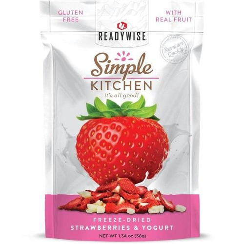 ReadyWise Simple Kitchen Strawberries & Yogurt Freeze Dried Food 1.34 oz
