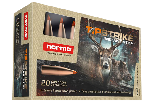 Norma TipStrike 308 Winchester Ammo 170 Grain Polymer Tip Box of 20