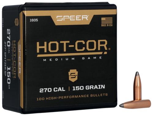 Speer Hot-Cor .277 Caliber (277 Diameter) Bullets 150 Grain Spitzer