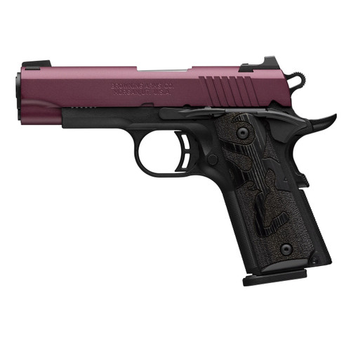 Browning 1911-380 380 ACP Pistol 3.6" Barrel 10+1 Round Black Cherry Cerakote Slide Black Grip