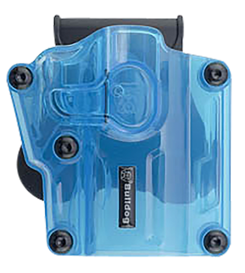 Bulldog Cases Max Multi-Fit Polymer Holster with Paddle Right Hand Transparent Blue