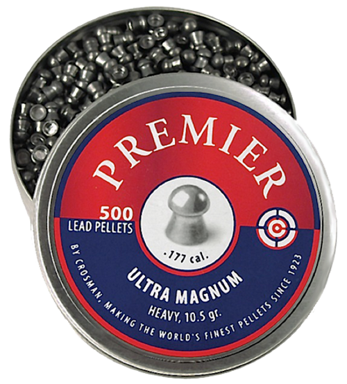 Crosman Premier Ultra Magnum Round Nose Air Gun Pellets 177 Caliber 10.5 Grain 500PK