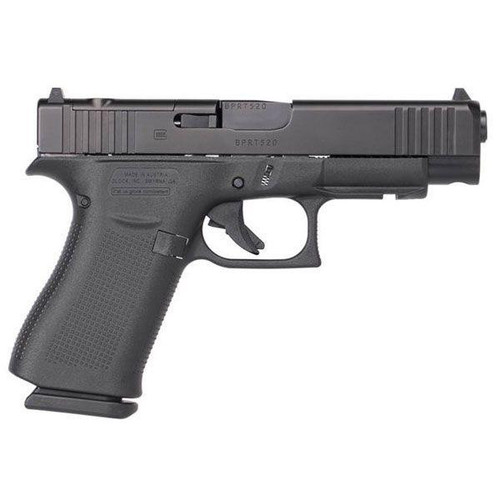 Glock 48 MOS 9mm Luger Pistol 4.17" Barrel 10+1 Round Black (Slimline Design, Front Rails)