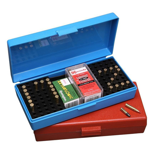 MTM .17/.22 Rimfire Ammo Box 100-Round Blue