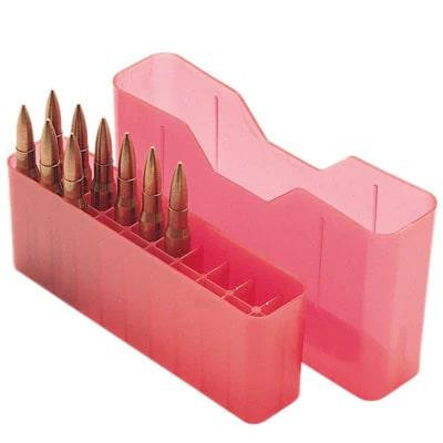 MTM J-20 Ammo Box 20-Round Clear Red