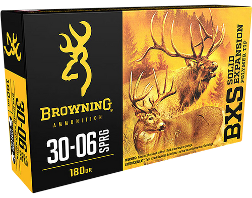 Browning BXS 30-06 Springfield Ammo 180 Grain Solid Expansion Polymer Tip Box of 20