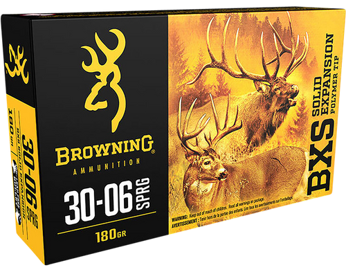 Browning BXS 30-06 Springfield Ammo 180 Grain Solid Expansion Polymer Tip Box of 20