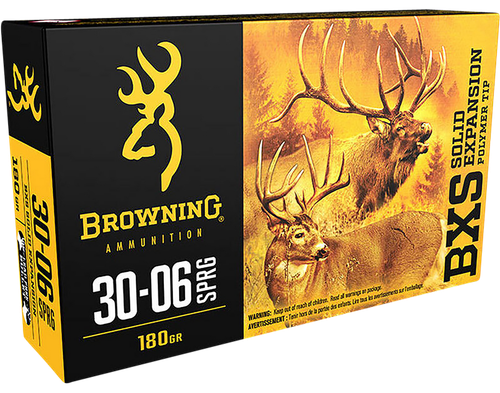 Browning BXS 30-06 Springfield Ammo 180 Grain Solid Expansion Polymer Tip Box of 20