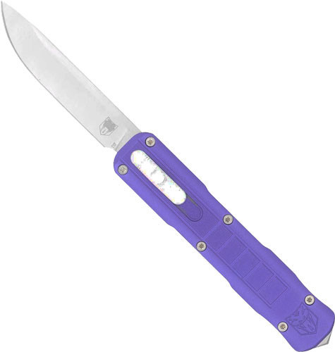 Cobratec Knives Small Raptor OTF Knife 2.5" Purple Drop Point