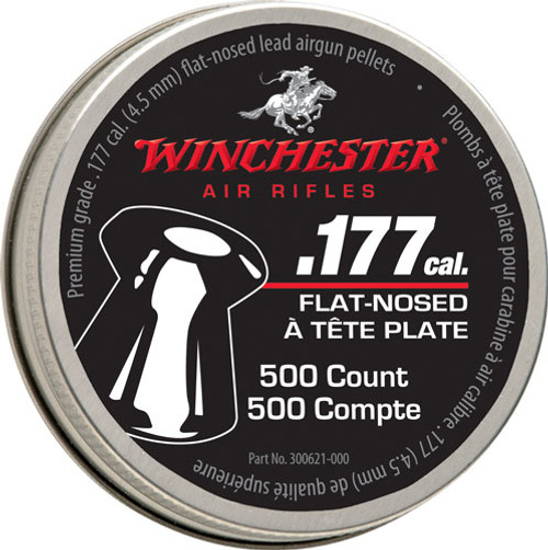 500 COUNT TIN 6 PACK CASEWINCHESTER 177 FLAT PELLETS