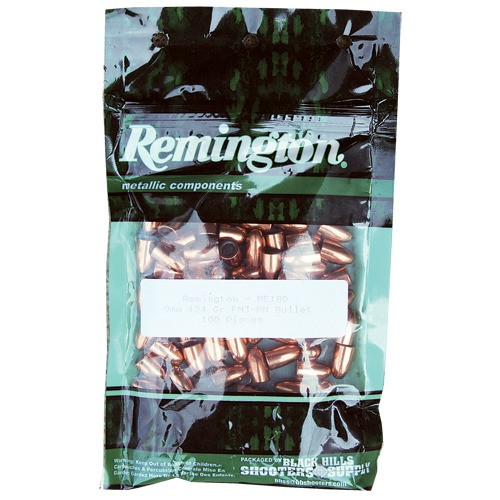 Remington Bullets 9mm .355" 124gr FMJ-RN 100/Bag
