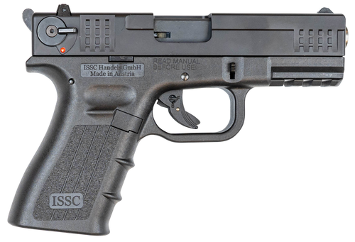 Issc M22 Gen 2 22 LR Pistol 4.10" Barrel 10+1 Round Black Steel Barrel Black Serrated Slide Black Polymer Frame