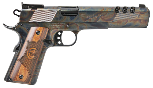 Iver Johnson Arms EAGLEXL10CC Eagle XL 10mm Auto Pistol 6" Barrel 8+1 Round Black Ported Barrel Case Hardened Slide & Frame Diamondwood Walnut Grip