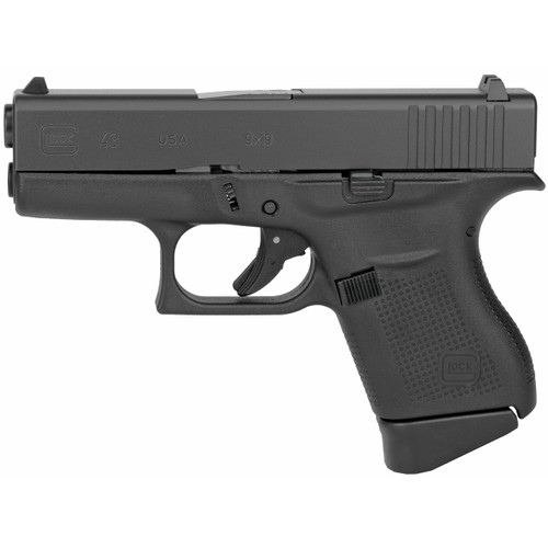 Glock 43 9mm Luger Pistol 3.41" Barrel 6+1 Round Black (Slimline Design, Polygonal Rifling)