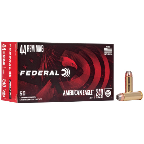 Federal American Eagle 44 Remington Magnum Ammo 240 Grain Jacketed Hollow Point Box of 50