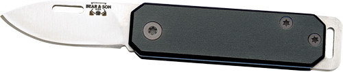 Bear & Son 1.5" Slip Joint Folding Knife Black/Stainless Steel Aluminum Handle