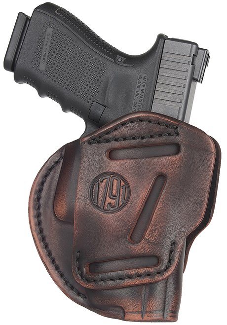 1791 Gunleather 3WH-3-VTG-A 3-Way Holster Size 3 Vintage Leather Right Hand