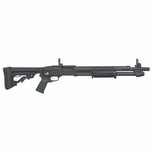 Mossberg 590R Pump 12 Gauge Shotgun 18.5" Black Barrel Black Pistol Grip