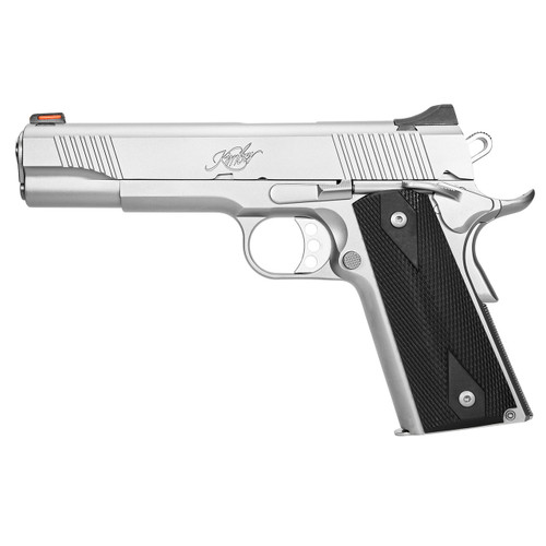 Kimber Stainless II California Compliant 45 ACP Pistol 5" Barrel 7+1 Round Satin Slide Black Grip Satin Frame (Match Grade Trigger)