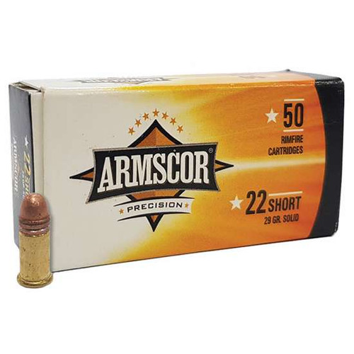 Armscor .22 Short Ammo 29 Grain Plated Box of 50