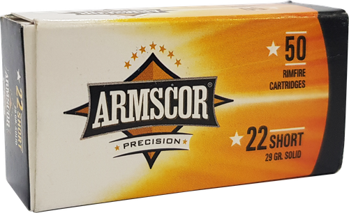 Armscor .22 Short Ammo 29 Grain Plated Box of 50