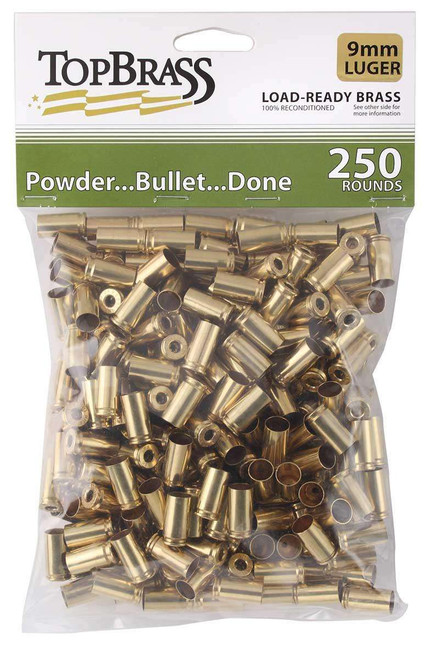 Top Brass 9mm Luger Brass 250 Count Top Brass 9mm Luger Brass 250 Count