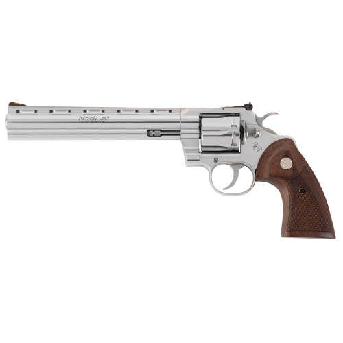 Colt Python 357 Magnum Revolver 8" Stainless Barrel 6 Round Walnut Grip