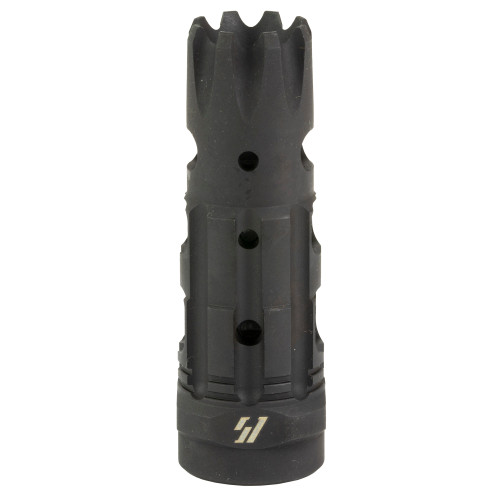 Strike Industries Triple Crown Comp Muzzle Brake 5.56mm 1/2"-28 Thread Steel Black - Image 1