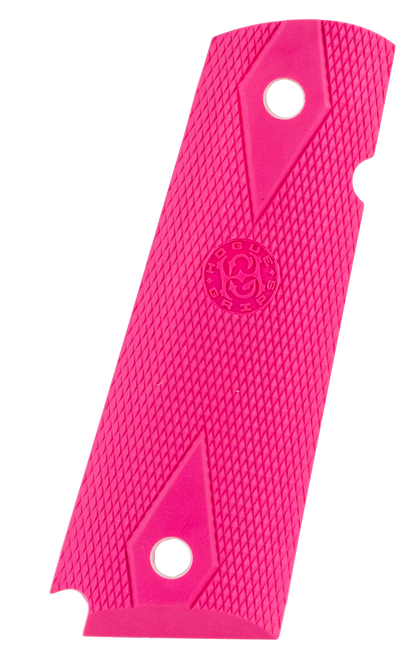 Hogue 45017 Overmolded Grip Panels Pink Rubber for 1911 Government