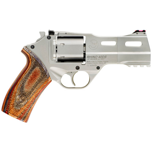 Chiappa Rhino 40DS 357 Magnum Revolver 4" Chrome Barrel 6 Round Walnut Grip