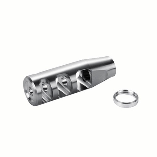 J P Enterprises 3-Port Compensator 9mm 1/2-36 Thread Stainless Steel