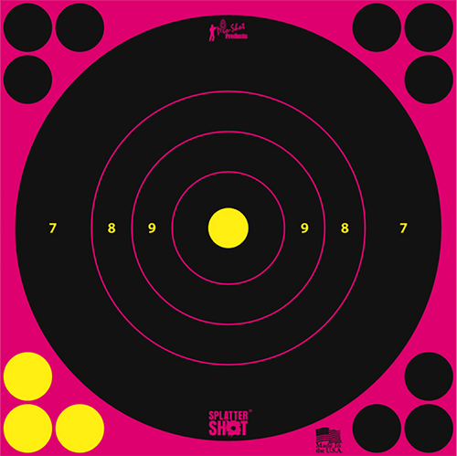 Pro-Shot 8-Inch Pink Bullseye Targets (6-Pack)
