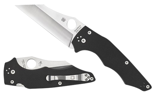 Spyderco YoJumbo Pocket Knife 3.98" Wharncliffe Plain CPM S30V Stonewashed Blade G10 Handle Black