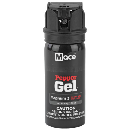 Mace Brand Large Gel Pepper Spray 45 Gram Aerosol 10% OC Gel Plus UV Dye Black